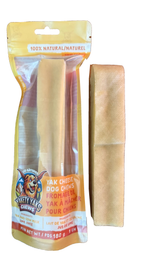Yakety Yaks King yak cheese dog chew, 1 chew, minimum 180 g; bag with chew beside it